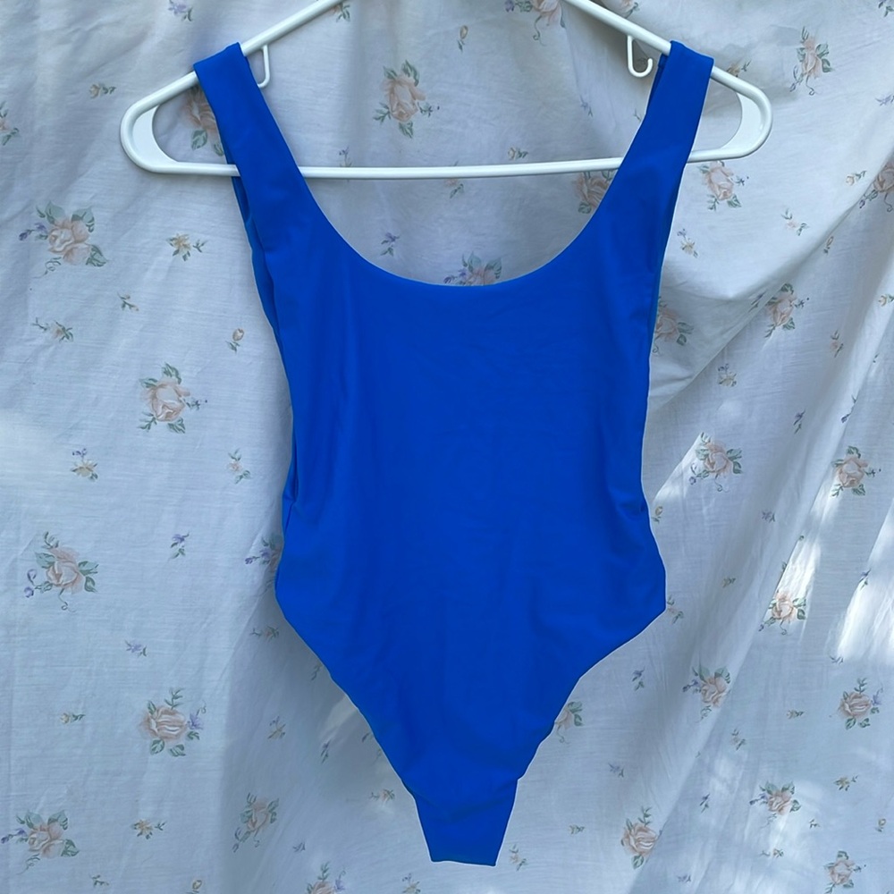 Aerie Blue one piece swim suit NWT